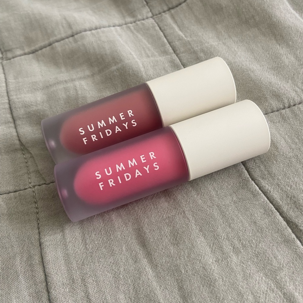Two (2x) Summer Fridays Dream Lip Oil in Pink Cloud and Blush Dreams